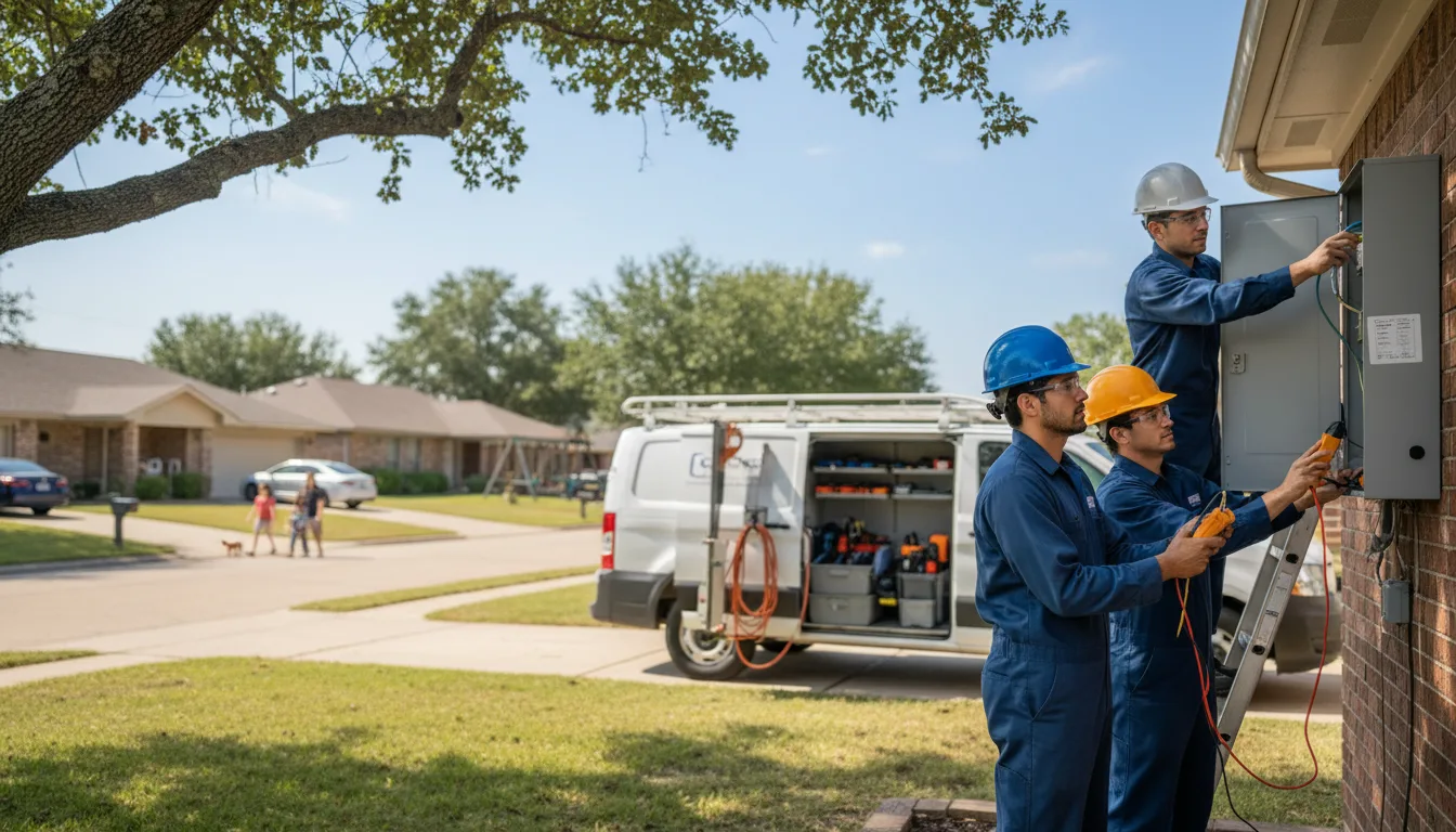 Certified electrician providing emergency electrical services in Klondike, TX
